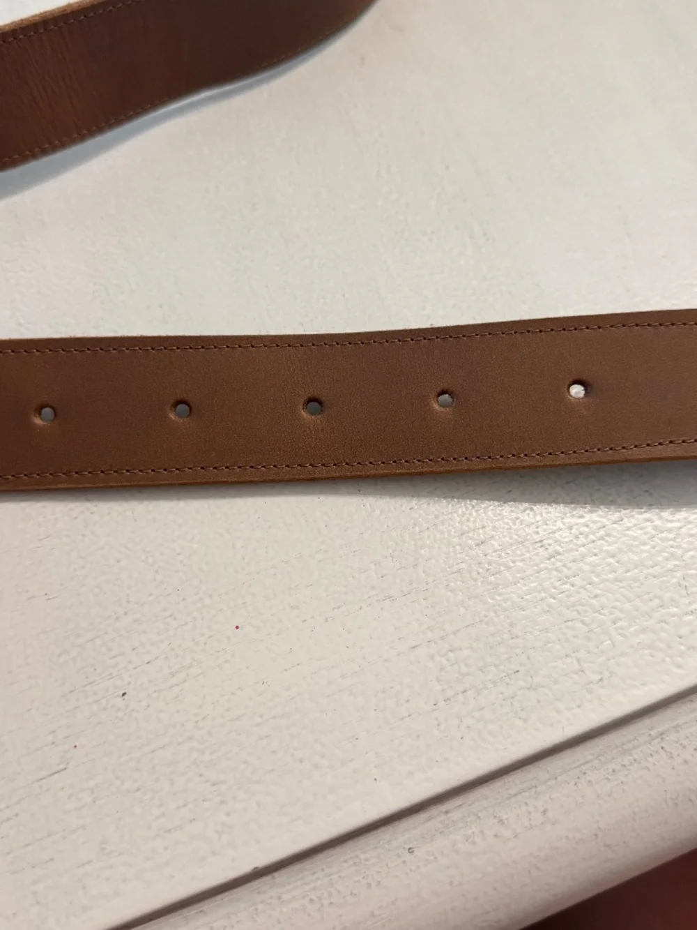 Nisolo Men's Owen Brown Leather Belt with Gold Buckle Sz XL NWT